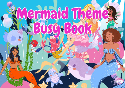 Mermaid Busy Book | 62-Page Printable Kids Activity Book