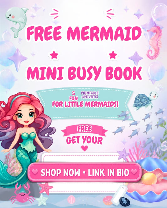 FREE Mermaid Mini Busy Book